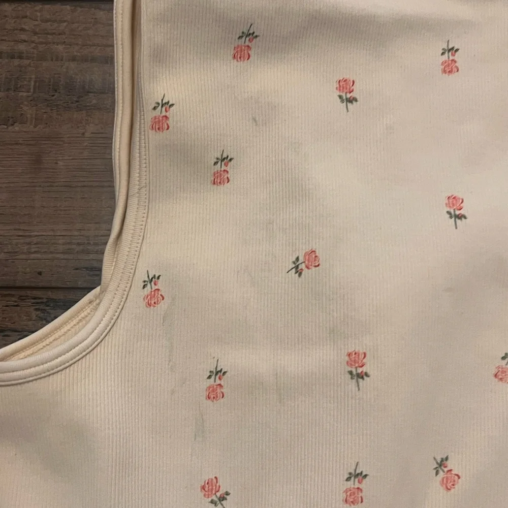 Cream Floral bodysuit